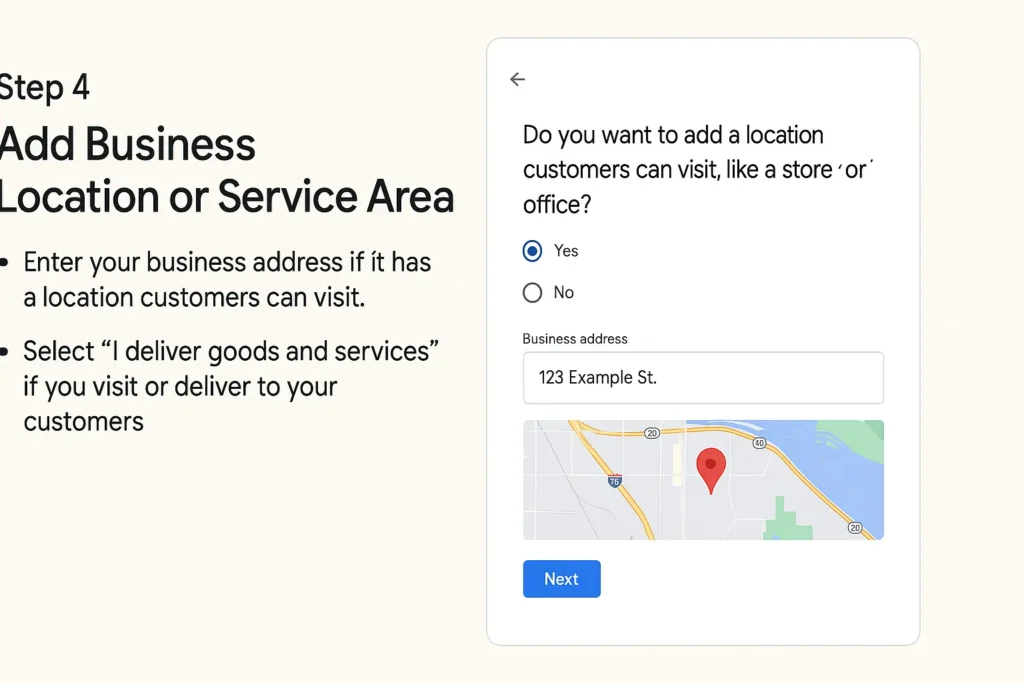 Step 4 for creating GBP